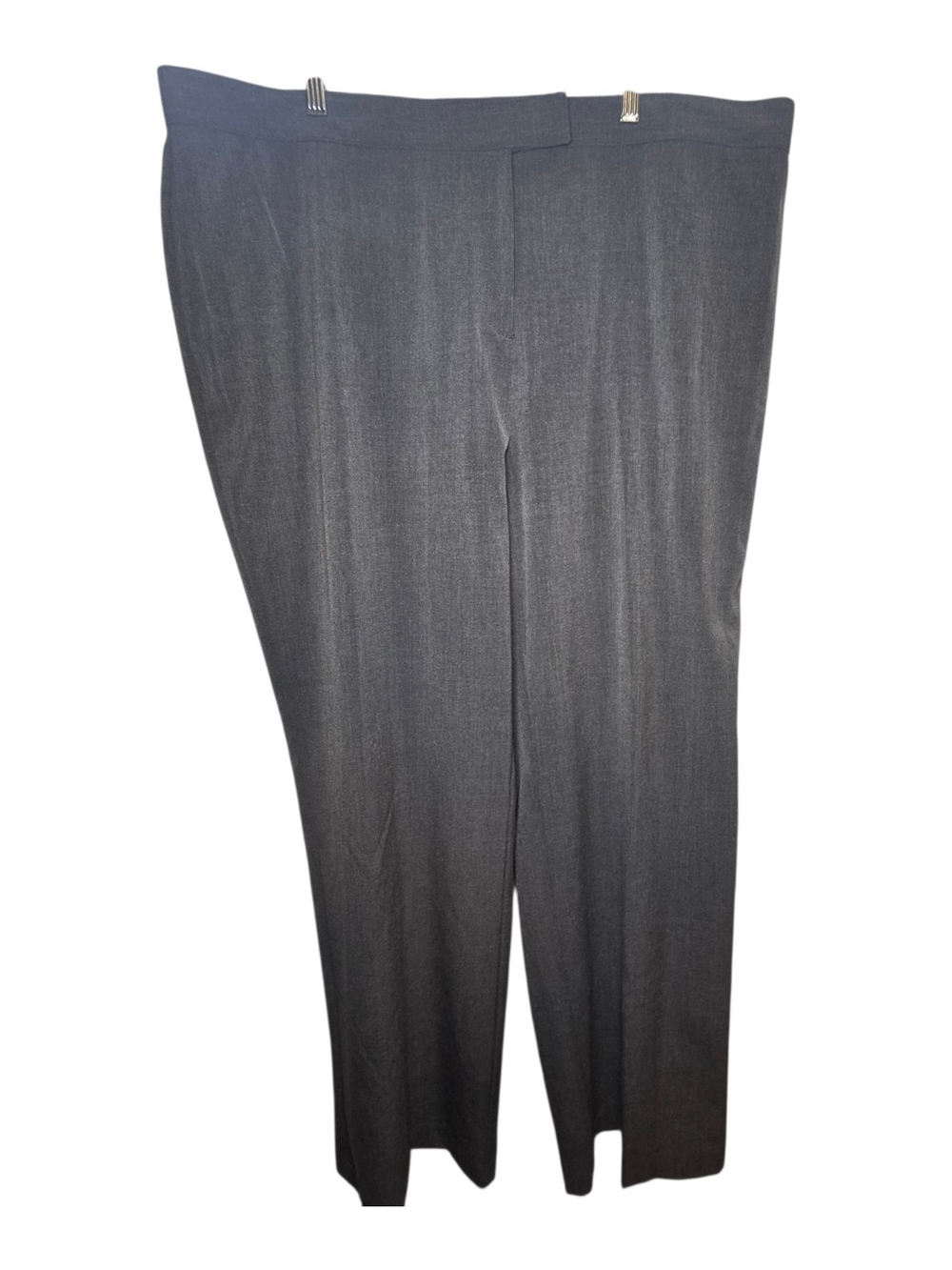 Napa Valley Gray Trousers Straight Leg Dress Pants Workwear Plus Size 22W